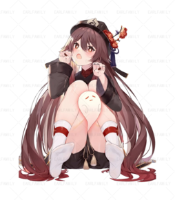 Hu Tao Sexy Sitting Posture