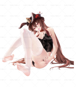 Hu Tao Sexy Sitting Posture