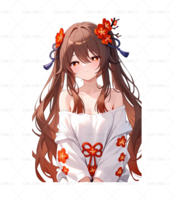 Hu Tao Transparent Clothes Reveal The Chest