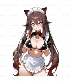 Hu Tao Sexy Maid Outfit