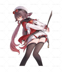 Hu Tao Tied Up In Black Stockings