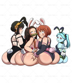 Nezuko Kamado Yor Forger Buttocks