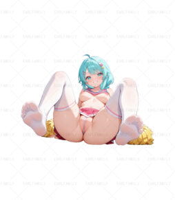 NSFW Blue Haired Cheerleader