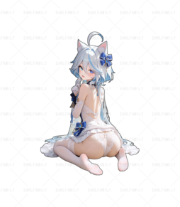 Cat Furina Sexy Butt Kneeling