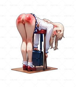Student Girl Beating Buttocks