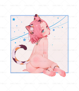 Calico Cat Naked Diona Poster