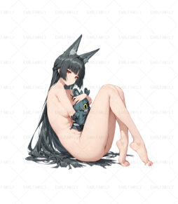 Naked Miyabi Hoshimi Playing With Bangboo