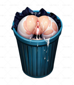 Sexy Butt In The Trash Can