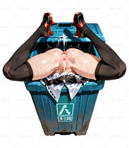 Sexy Butt In The Trash Can