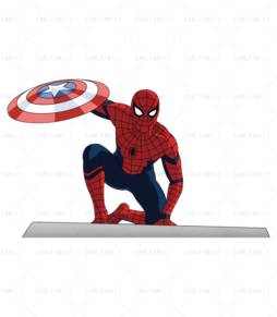 Spiderman With The American Shield