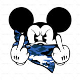 3533 -Y Vinyl Decal Stickers Mickey Mouse Middle Finger Blue Car Auto Moto Tuning1000 1064