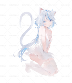 Furina Cat Ears Tail