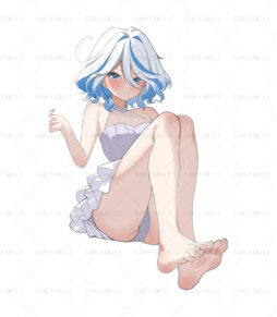 Genshin Impact Furina Sitting Posture