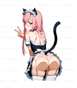 Maid Zero Two Ass Against