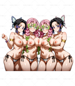 Kochou Shinobu And Mitsuri Kanroji Bikini