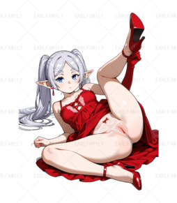 Frieren Red Dress Suit