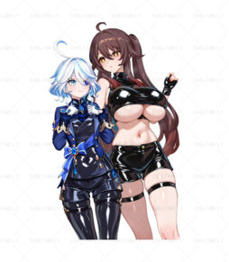 Hu Tao Large Breasted Leather Jacket