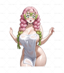 Kanroji Mitsuri Naked Big Boobs