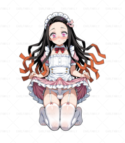Mitsuri Kanroji Kamado Nezuko Maid uniform