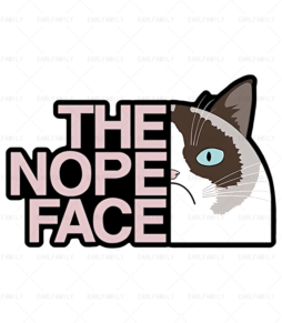 The Nope Face Cat Peek