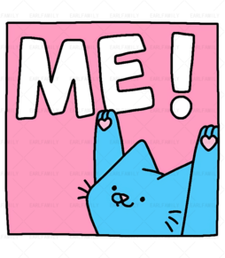 Blue Cat Peek Says Me